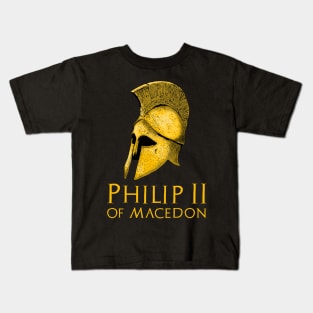 Ancient Greek & Macedonian History - Philip II of Macedon Kids T-Shirt